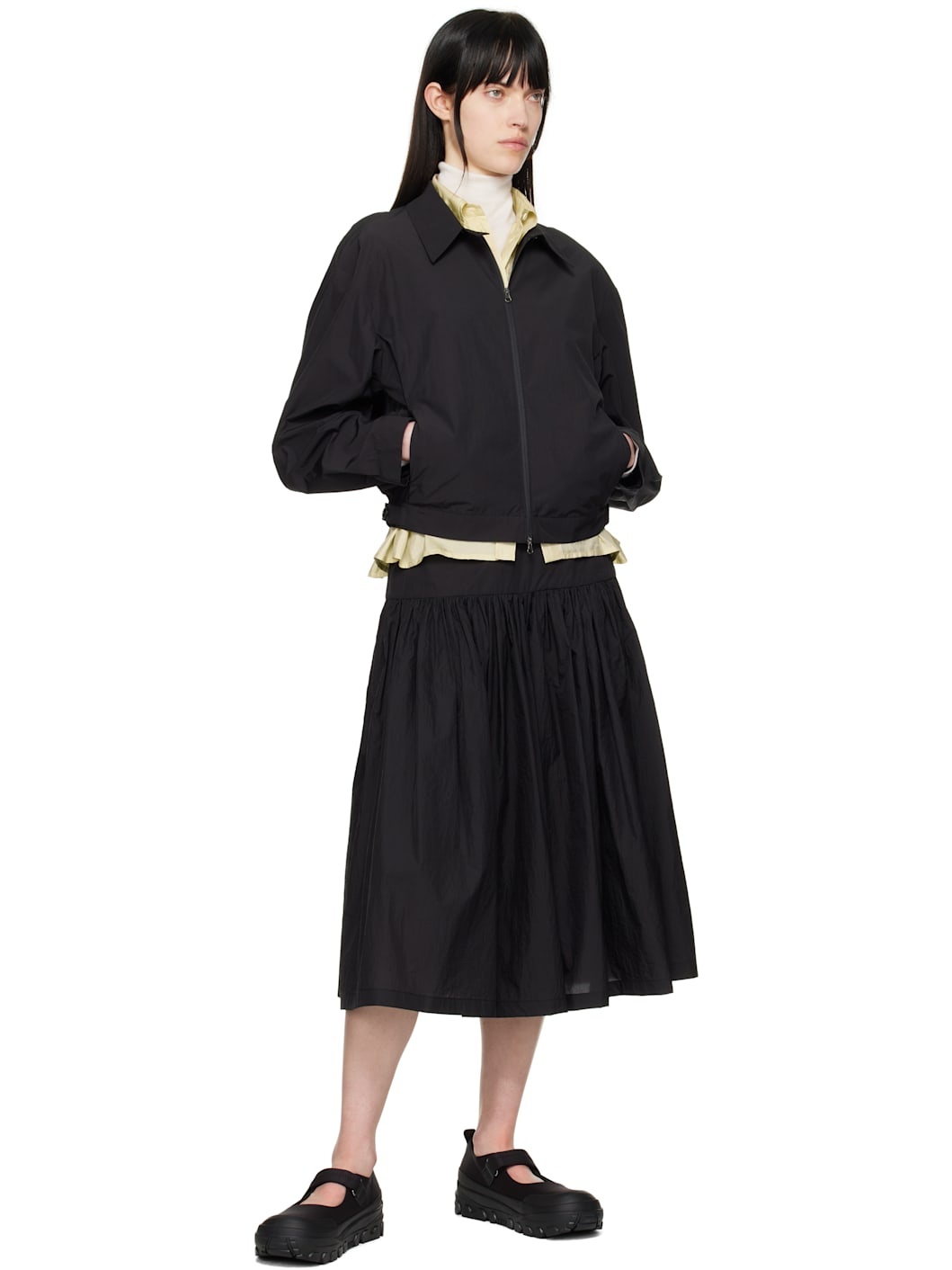 Black Vibram Mary Jane Ballerina Flats - 5