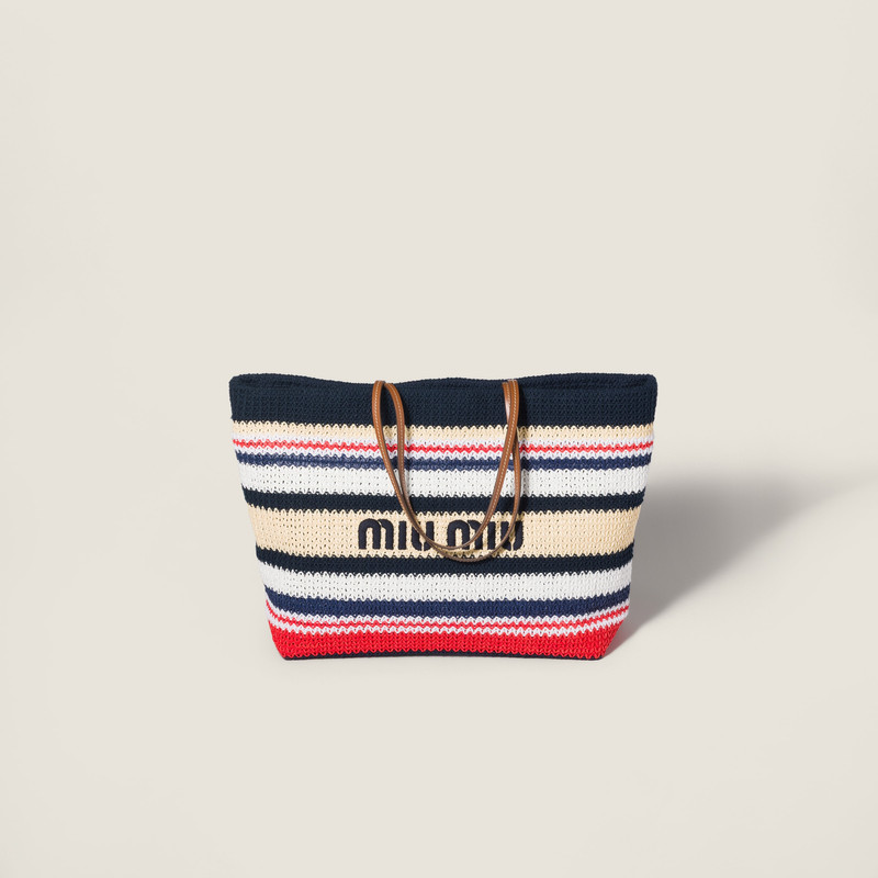 Raffia-effect woven tote bag 1