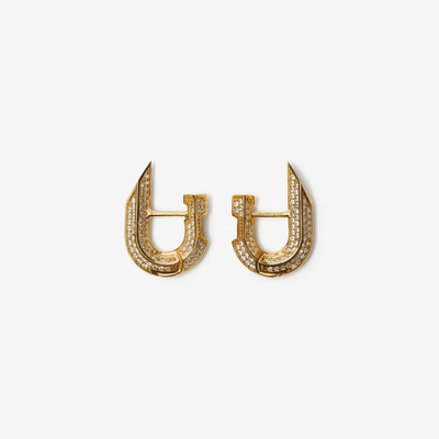 Burberry Gold-plated Pavé Hollow Spike Earrings outlook