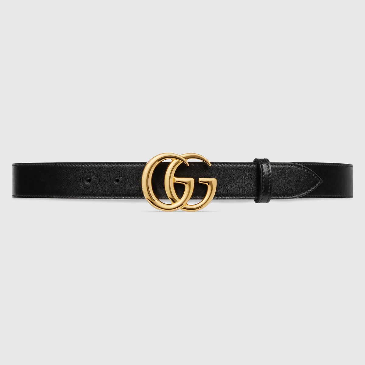 GG Marmont leather belt with shiny buckle - 1