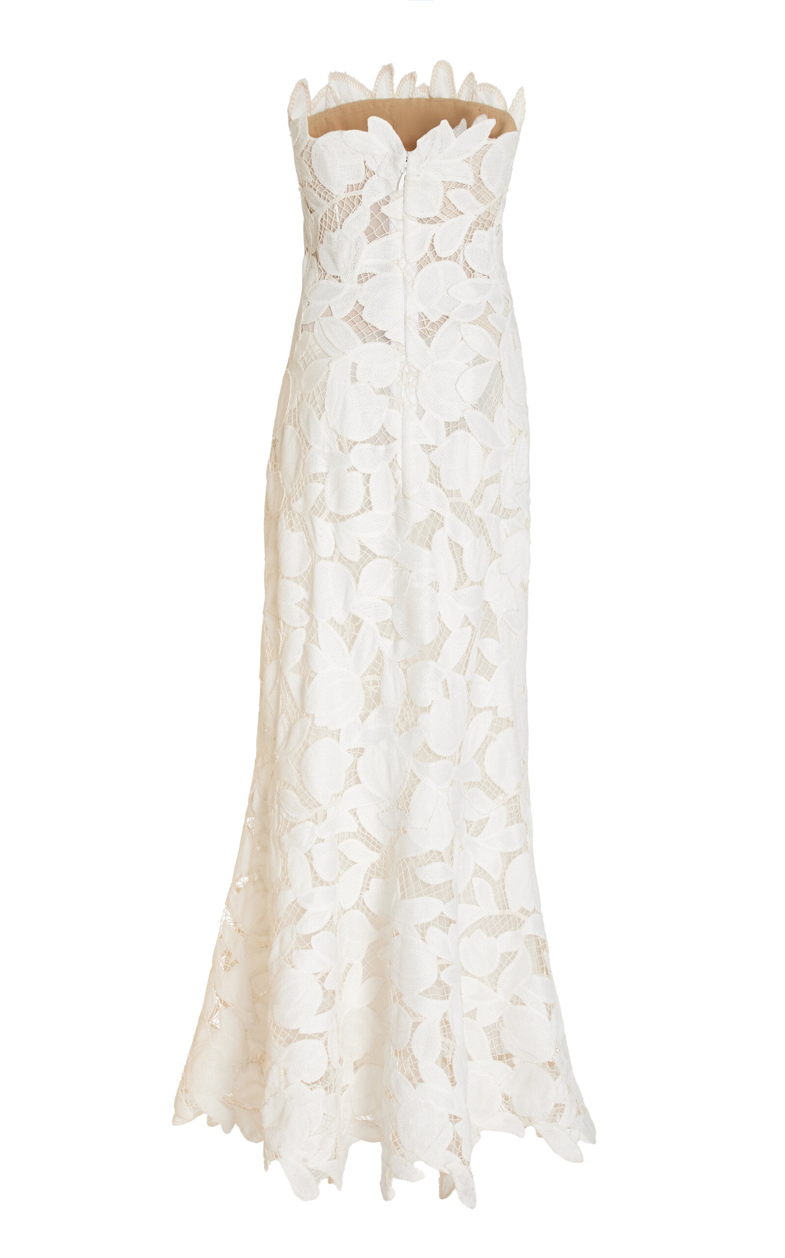 Valletta Embroidered Lace Maxi Dress white - 2