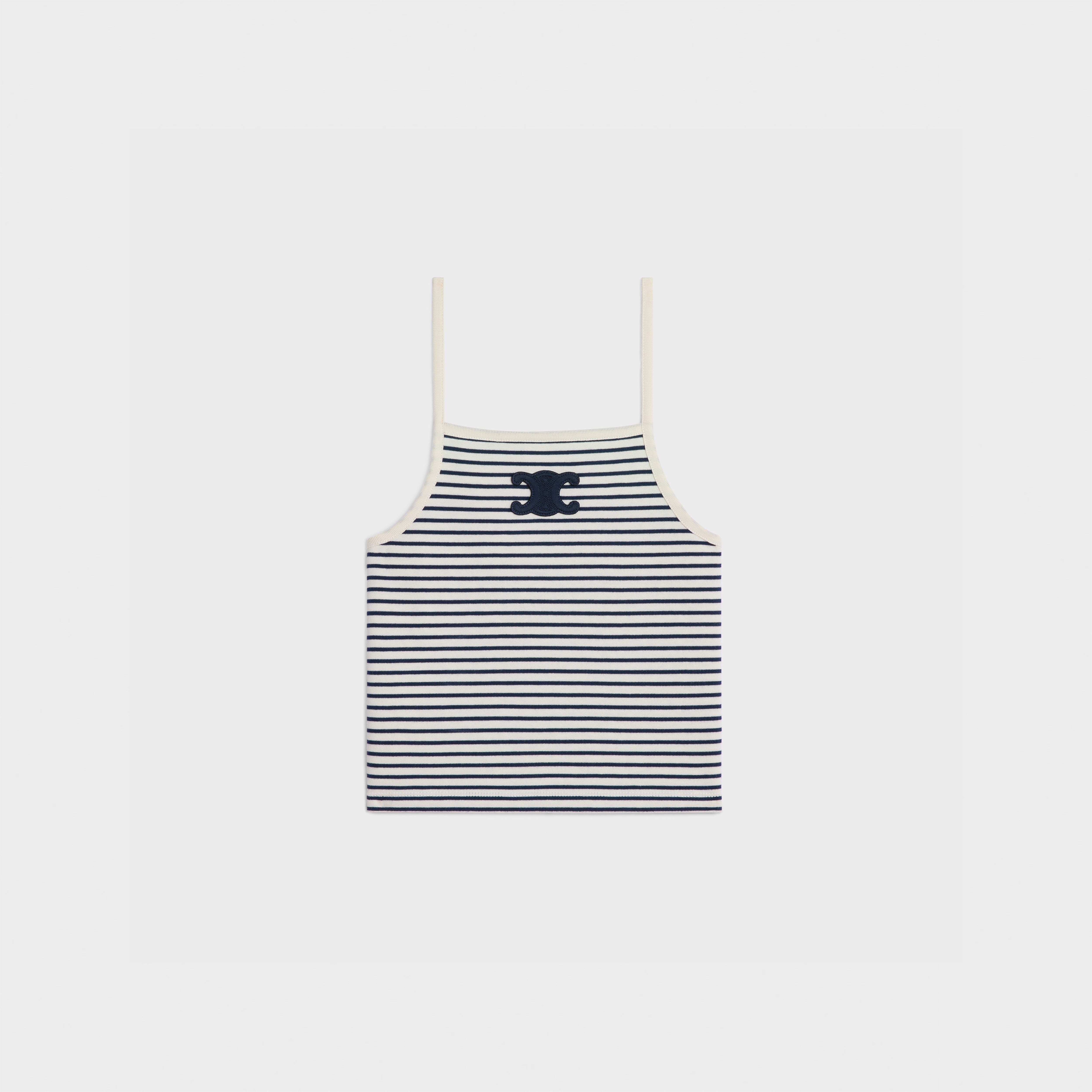 CELINE Triomphe tank top in striped jersey | celine | REVERSIBLE