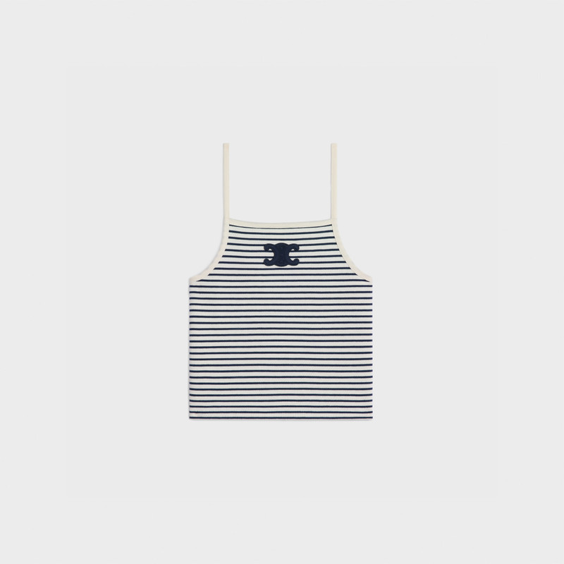 Triomphe tank top in striped jersey 1