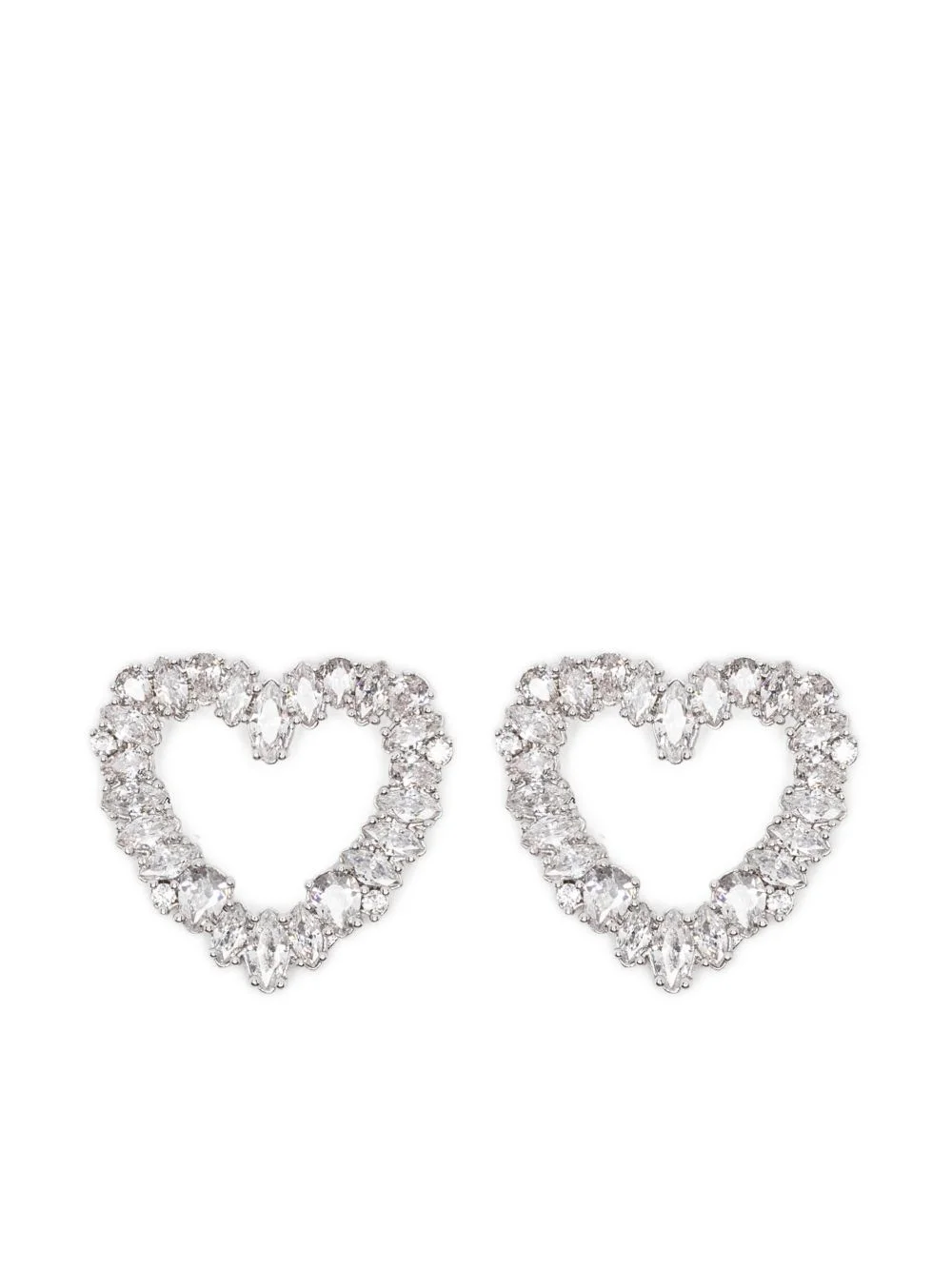 crystal heart earrings - 1