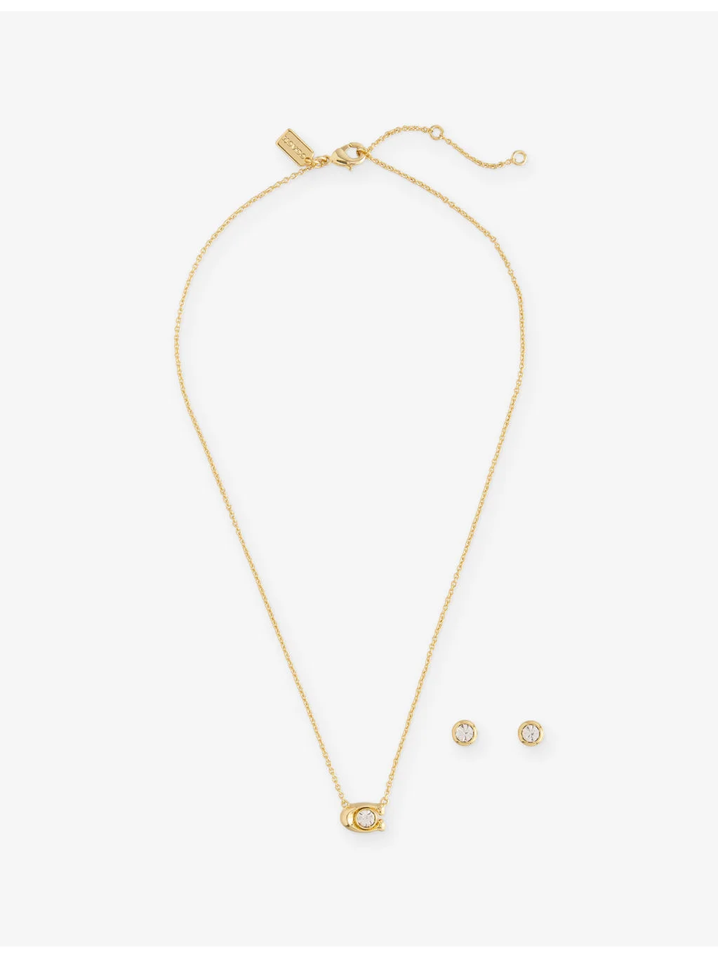 Logo Cubic-Zirconia Brass Jewellery Set - 1