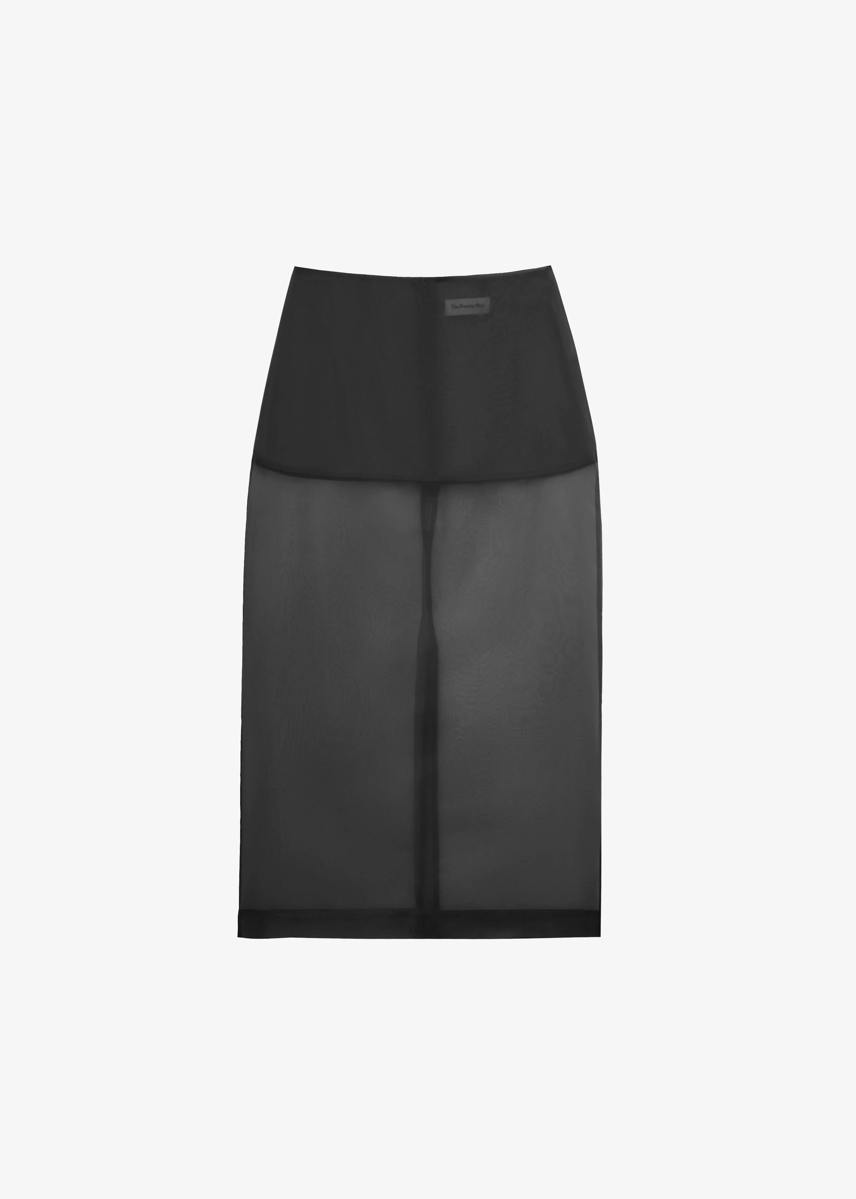 Peri Sheer Midi Skirt - Black - 1