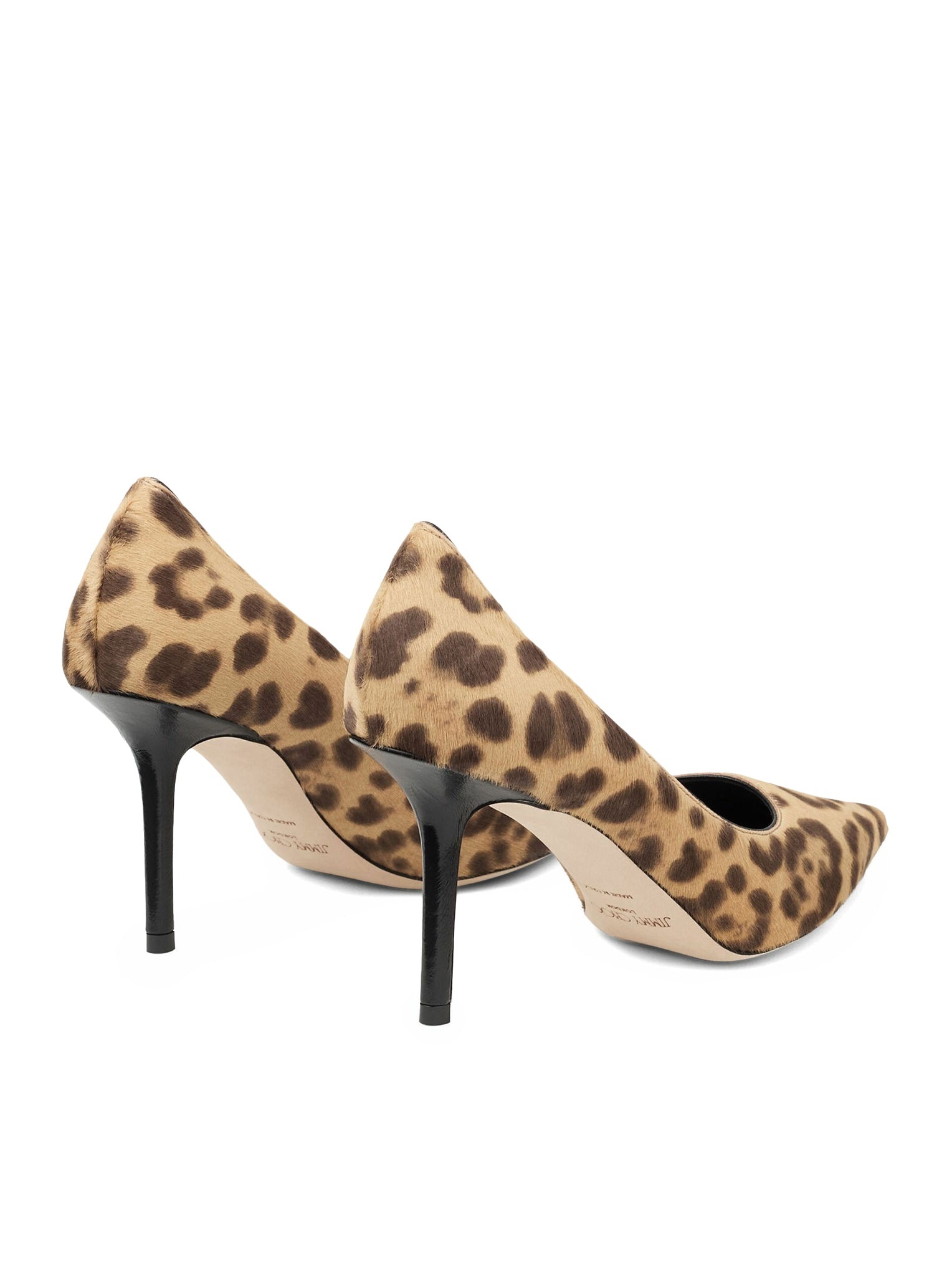 パンプス JIMMY CHOO PONYSKIN DECOLLETE WITH LEOPARD PRINT JIMMY CHOO NATURAL COLOR PONY SKIN DÉCOLLETÉ WITH LEOPARD