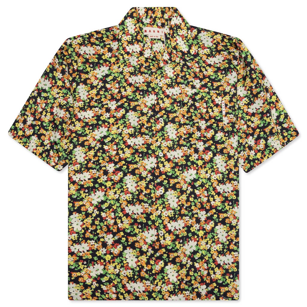 MARNI FLOWER SHIRT - BLACK FLORAL SHORTS - 1