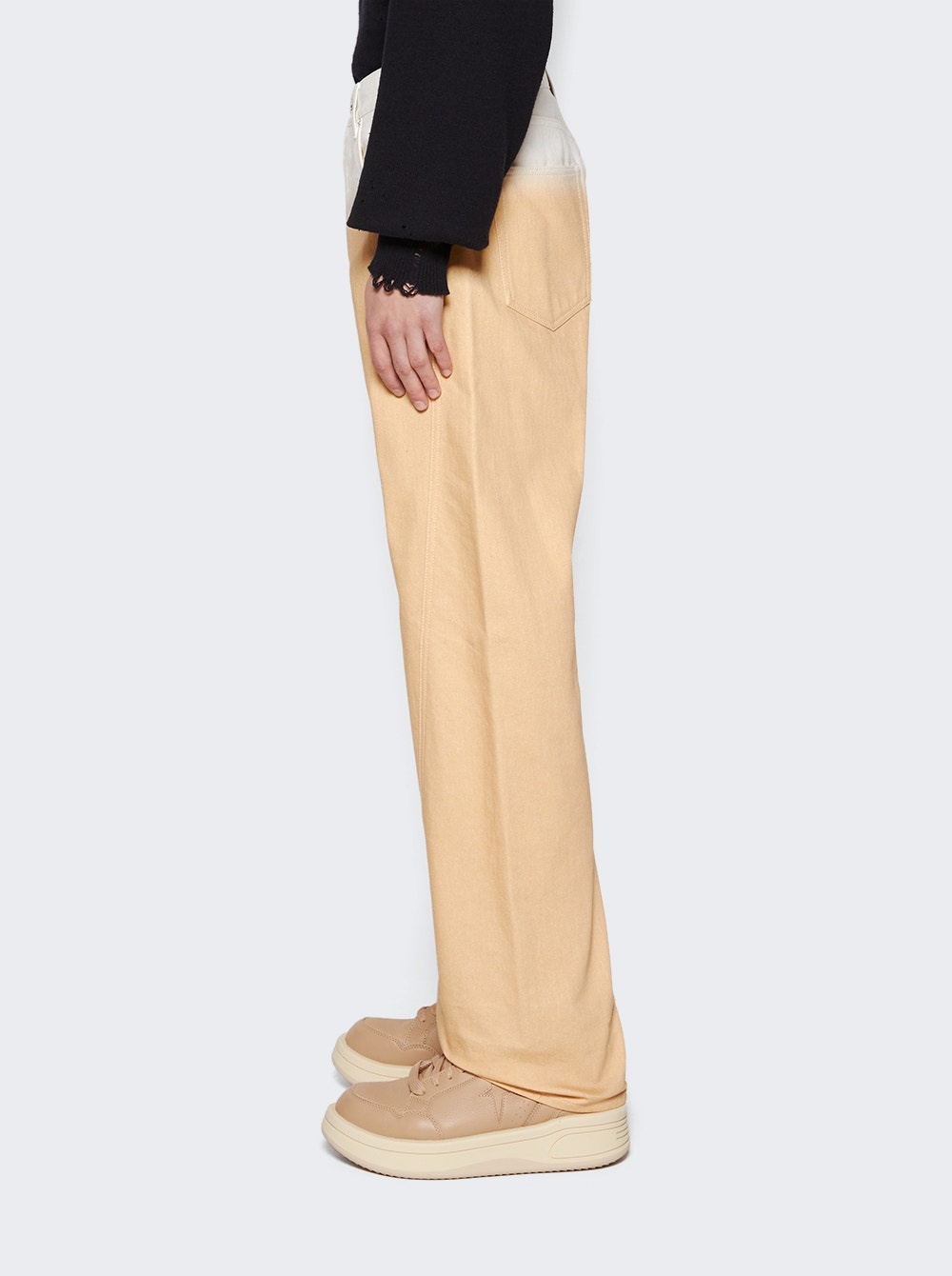 Twisted Pants With A Gradient Effect Abricotine - 4