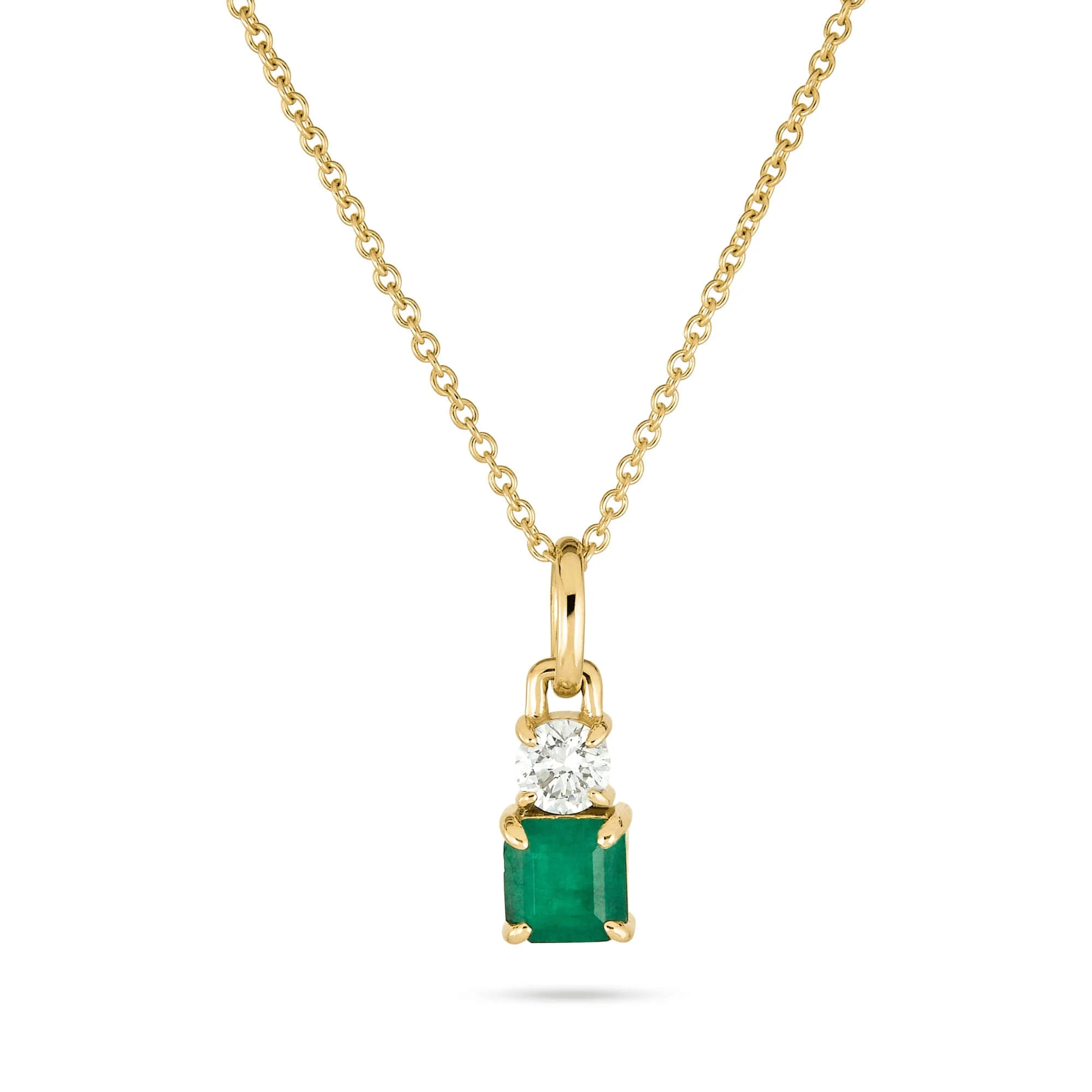 Emerald Luxe Diamond Necklace - 1