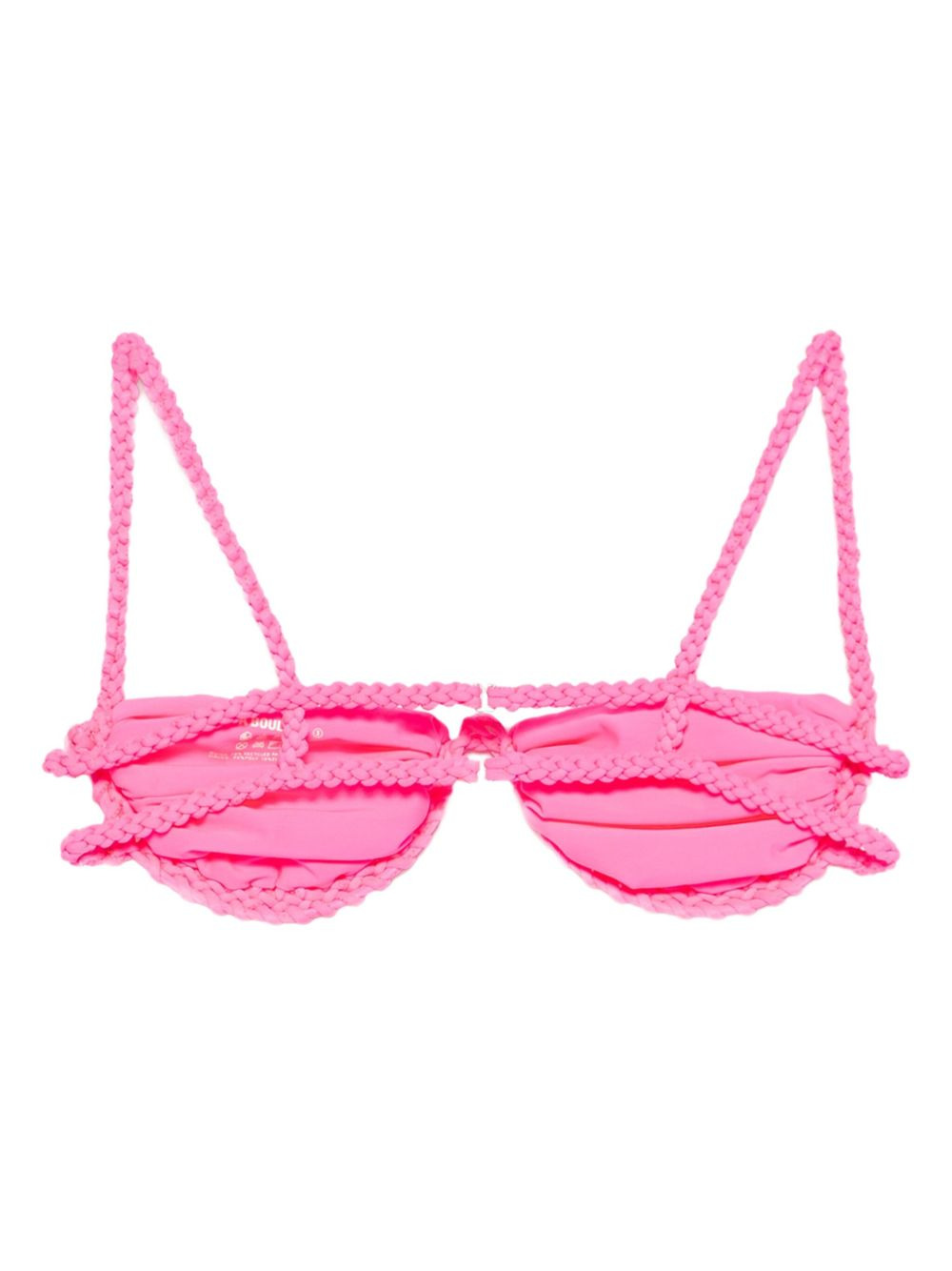 braided-trim bikini top - 2
