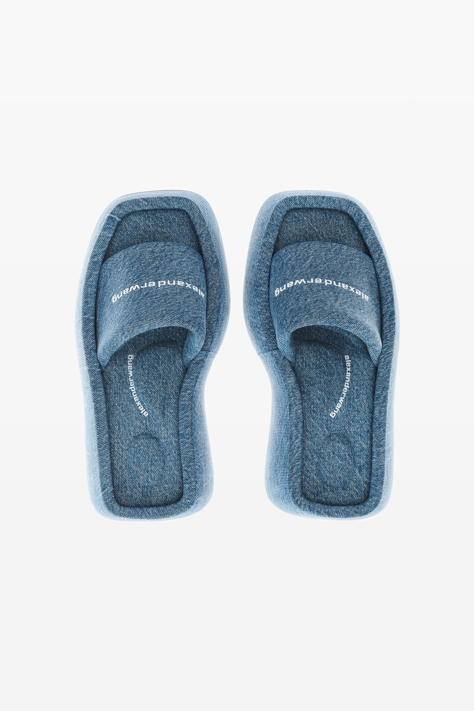 TAJI PLATFORM SANDAL IN WASHED DENIM - 5