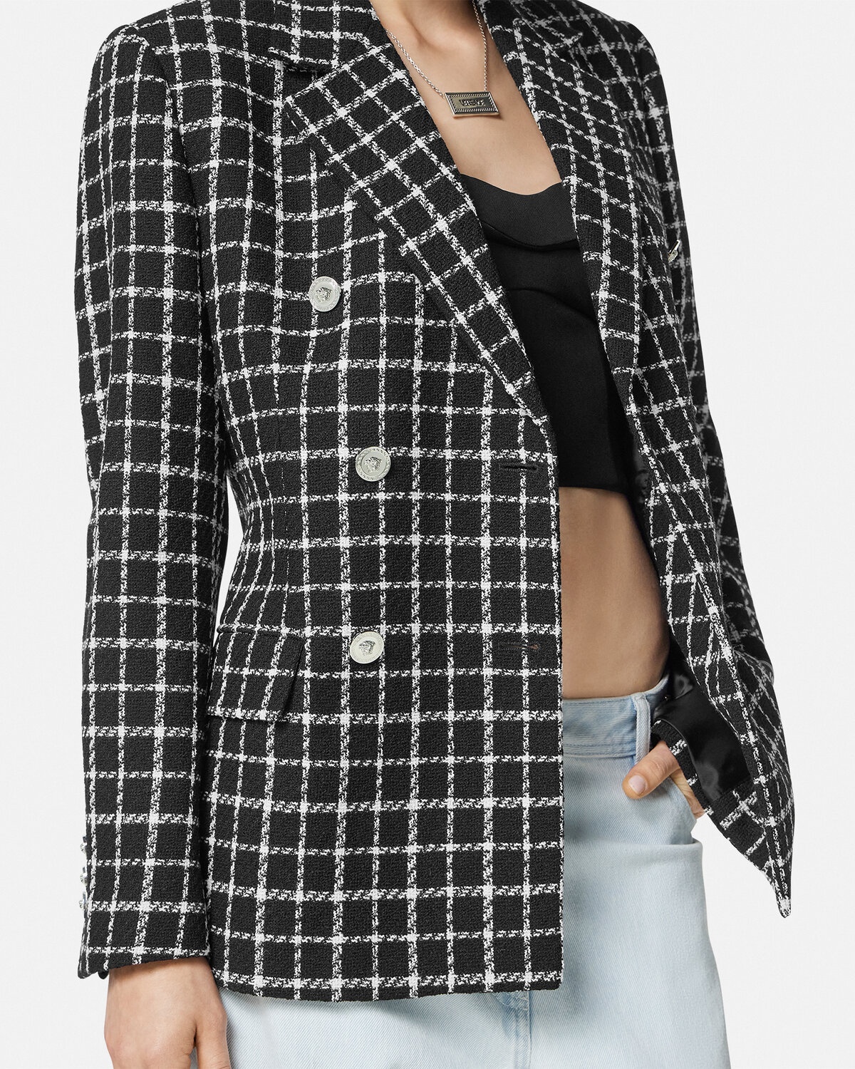 Tweed Slim Masculine Blazer - 3