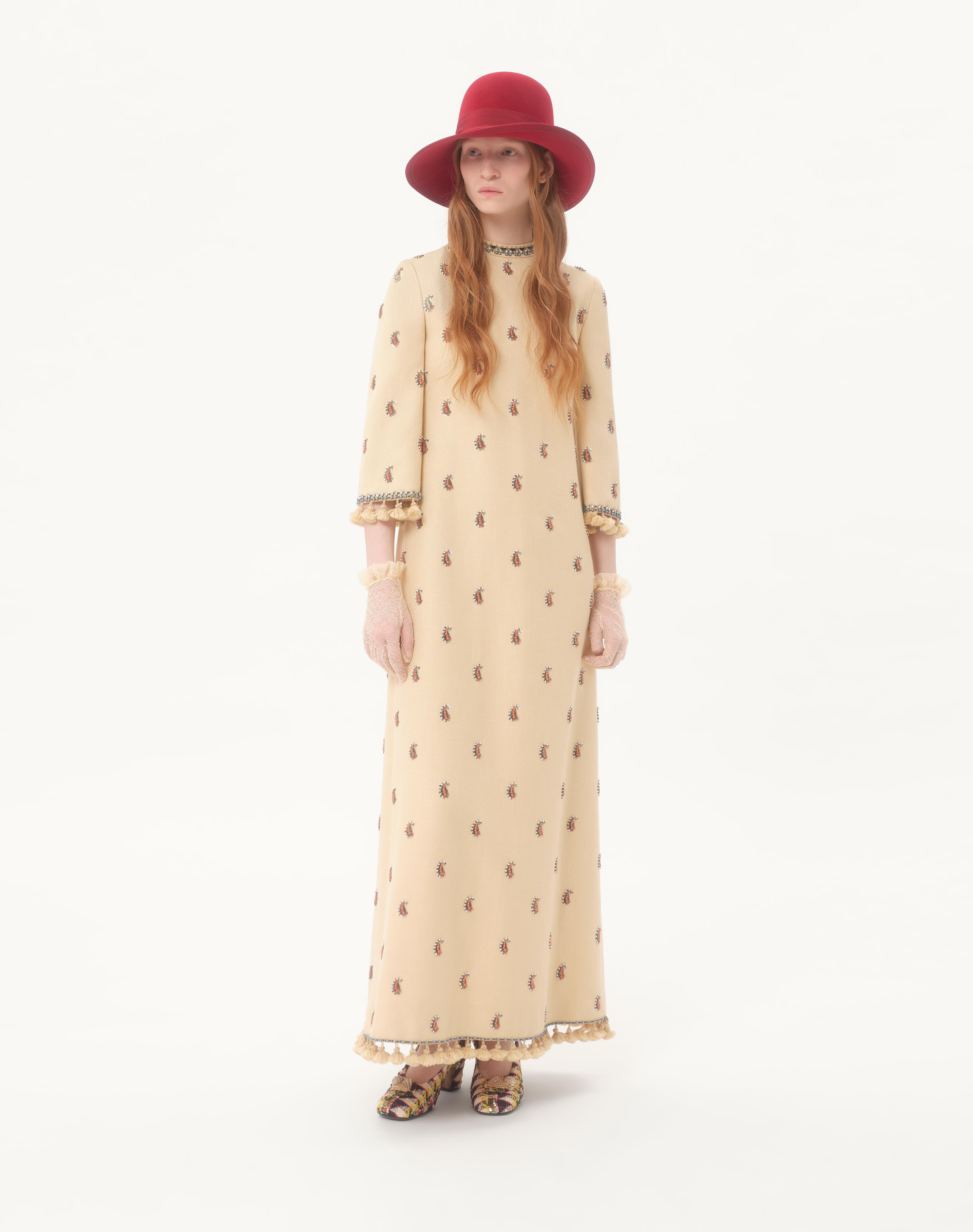 LONG DRESS IN EMBROIDERED RUSTIK SILK - 2