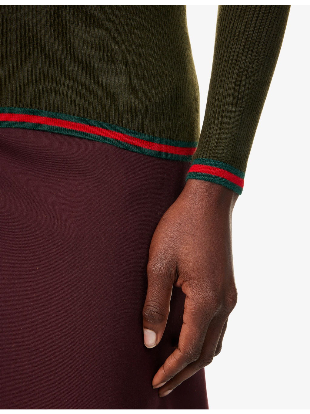 Ribbed Long-Sleeves Cashmere And Silk Polo Shirt - 6