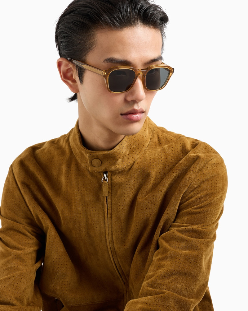 EMPORIO ARMANI MEN’S IRREGULAR-SHAPED SUNGLASSES outlook