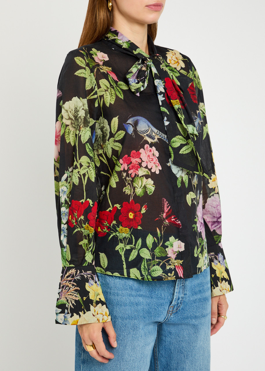 Alice + Olivia Lloyd Floral-print Cotton Blouse - 2