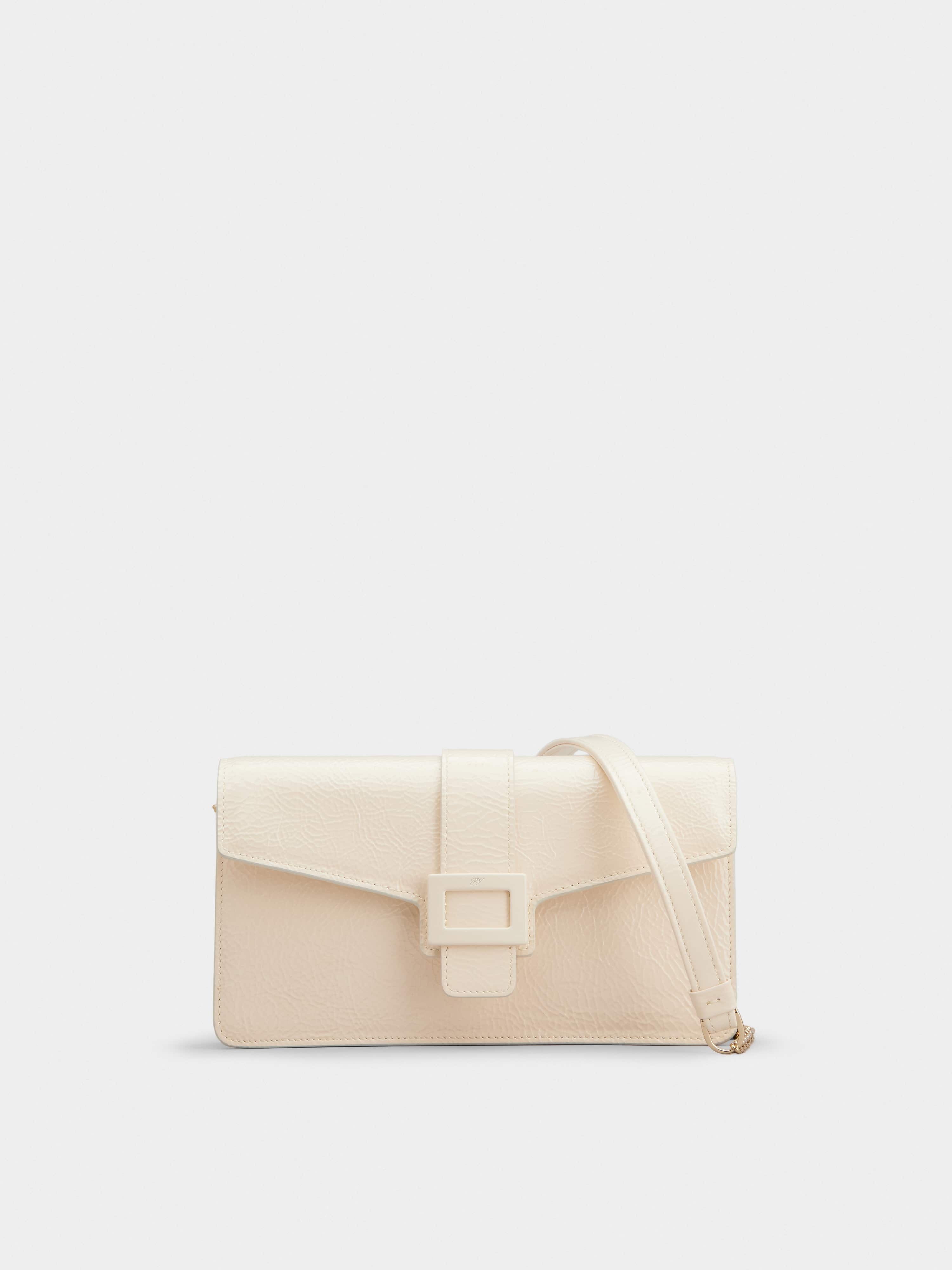 Viv' Clutch Lacquered Buckle in Leather - 1