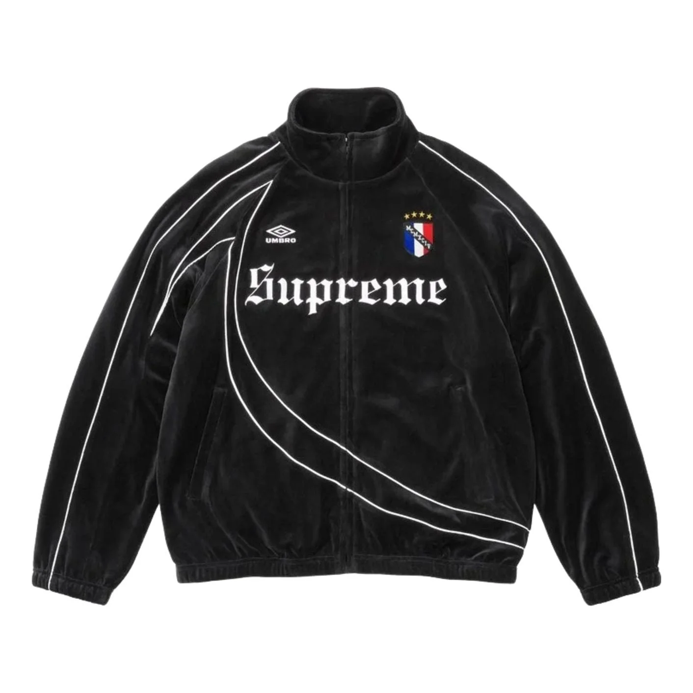 Supreme FW26 x Umbro Velour Track Jacket 'Black' SUP-FW26-064-BLK - 1