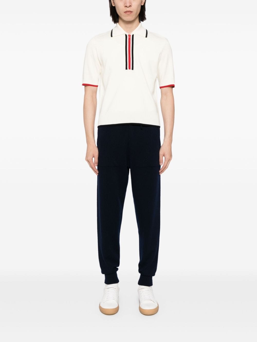 RWB stripe short sleeves Milano stitch polo - 2