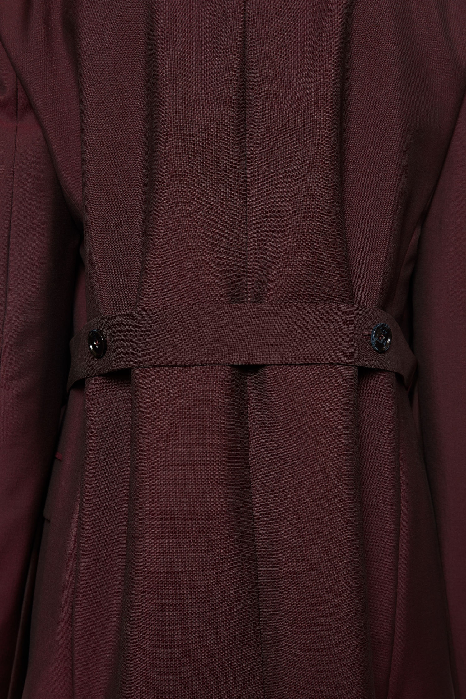 Double-breasted belted jacket aubergine/black - 6