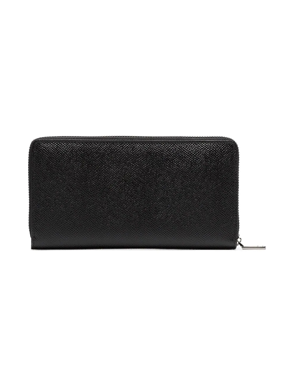 black logo plaque grained leather wallet - 2