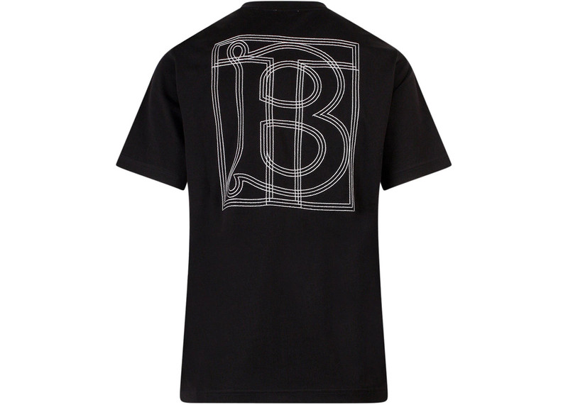 Burberry Burberry Women's Back Monogram Cotton T-Shirt Black outlook