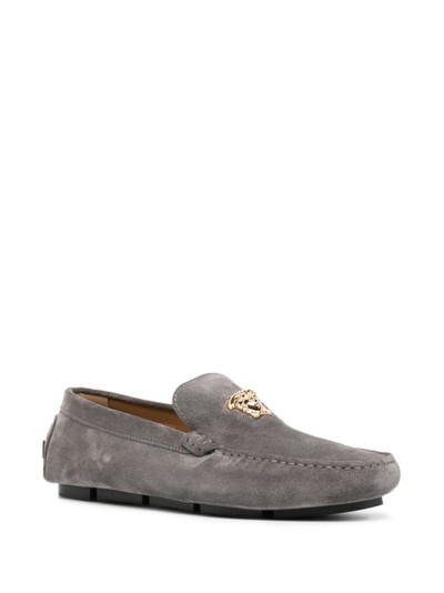 VERSACE Medusa-motif leather loafers outlook
