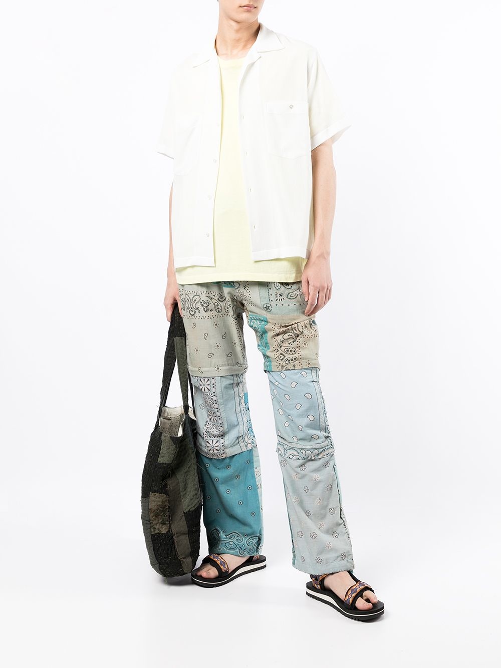 BANDANA-PRINT STRAIGHT TROUSERS - 4