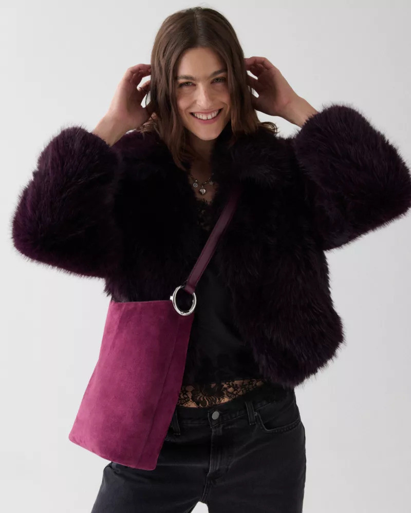 Halo Suede Bucket Bag 3
