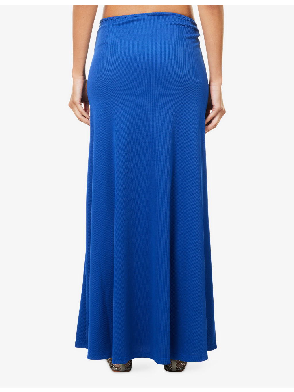 Paisley Ruched Jersey Maxi Skirt - 4