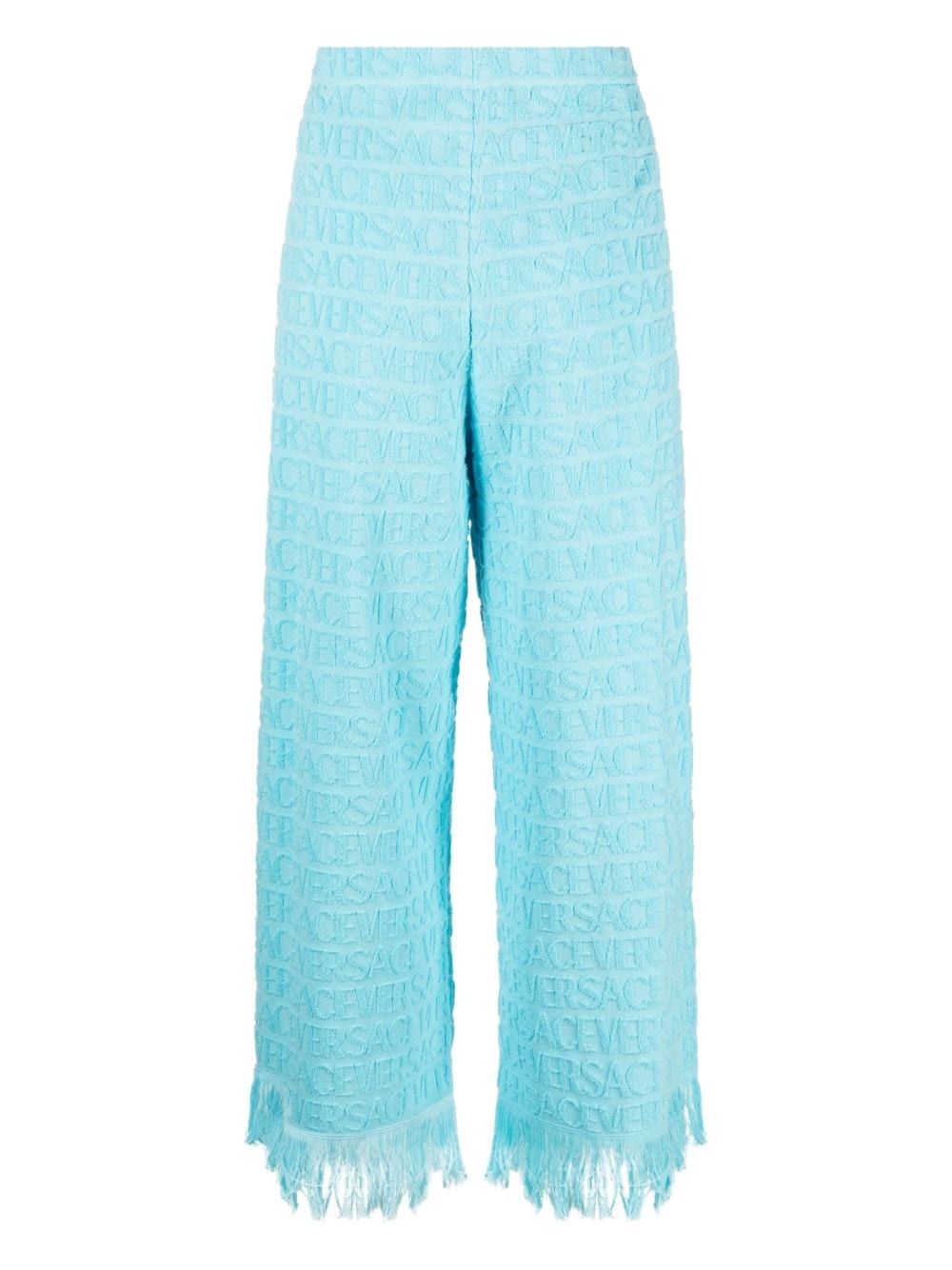 jacquard-logo straight-leg trousers - 2
