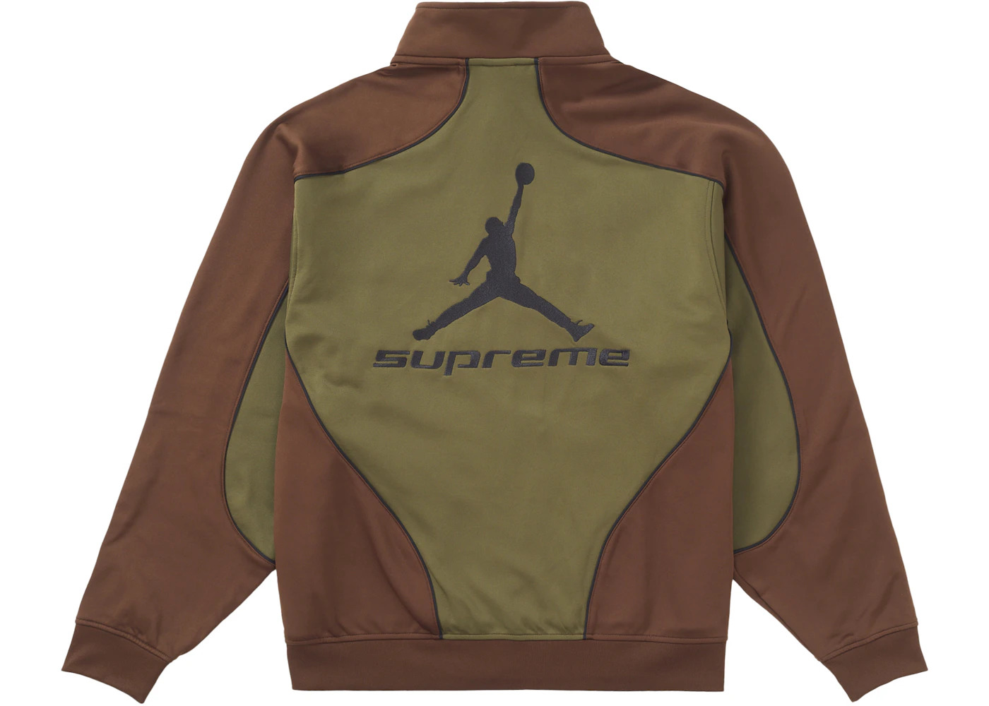 Supreme Jordan Tricot Track Jacket Olive - 2