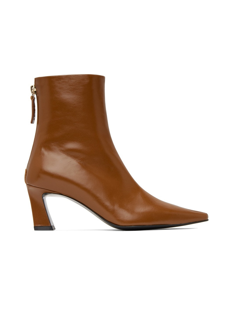 Brown Slim Lined Ankle Boots 2