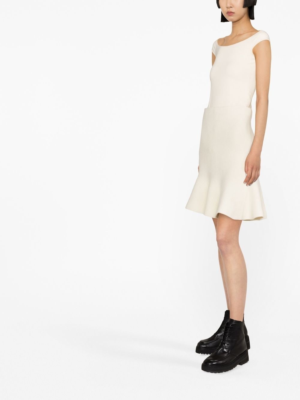 fluted cashmere-blend wool skirt - 3