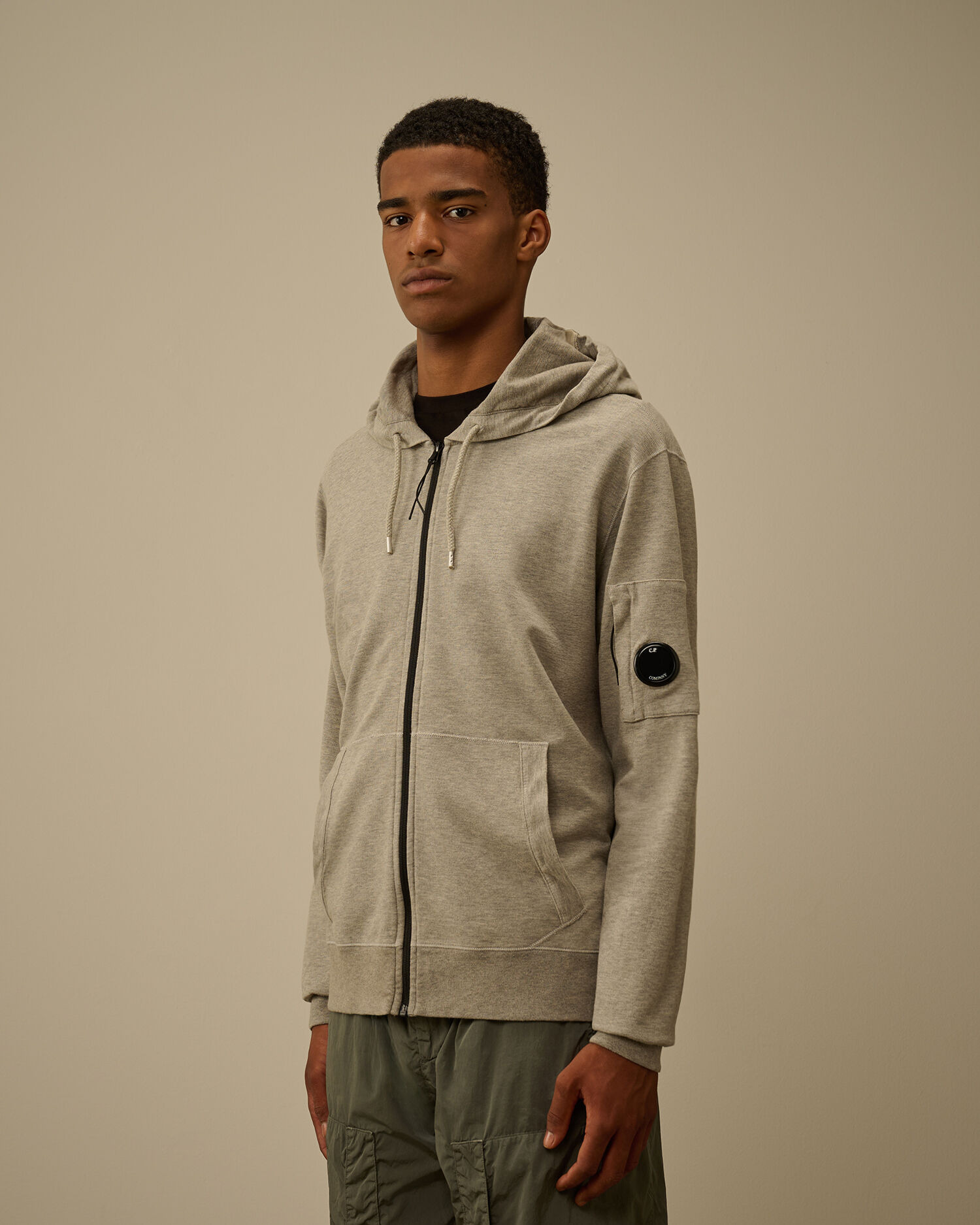 Light Fleece Hooded Full Zip Sweatshirt - 3