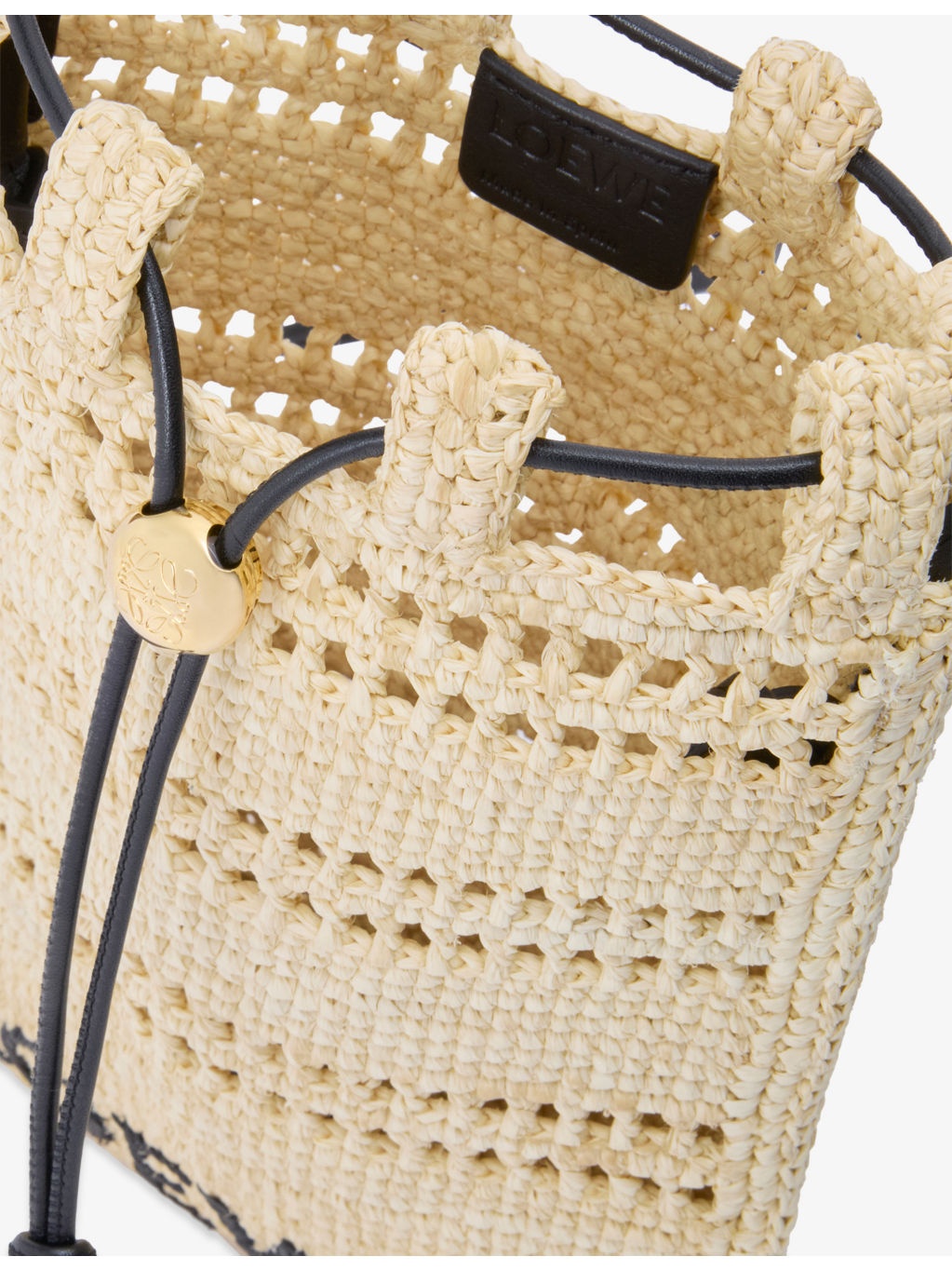 Loewe x Paula's Ibiza Drawstring Pocket Raffia Cross-Body Bag - 4