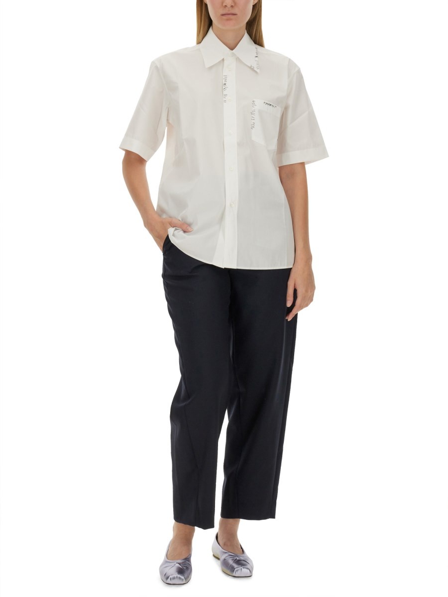 COTTON POPLIN SHIRT WITH LOGO - 2