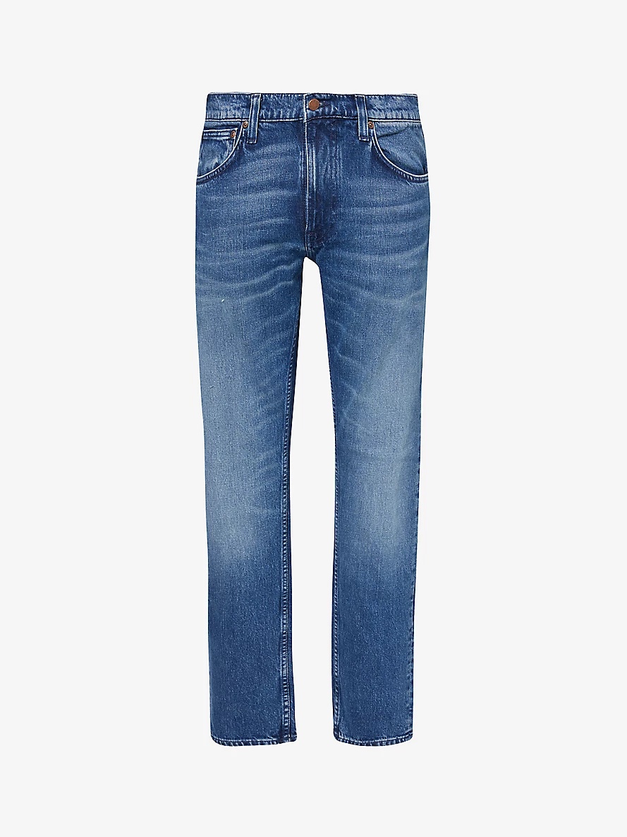 Lean Dean slim-leg mid-rise stretch-denim jeans - 1