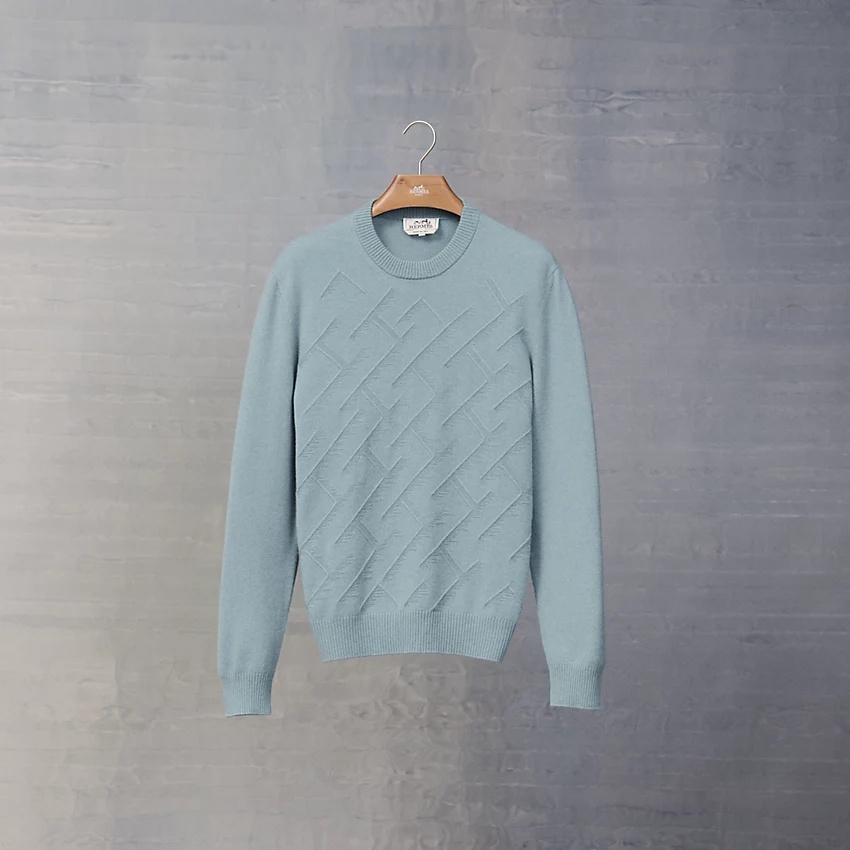 "Jeux de points H en Biais" crewneck sweater - 5