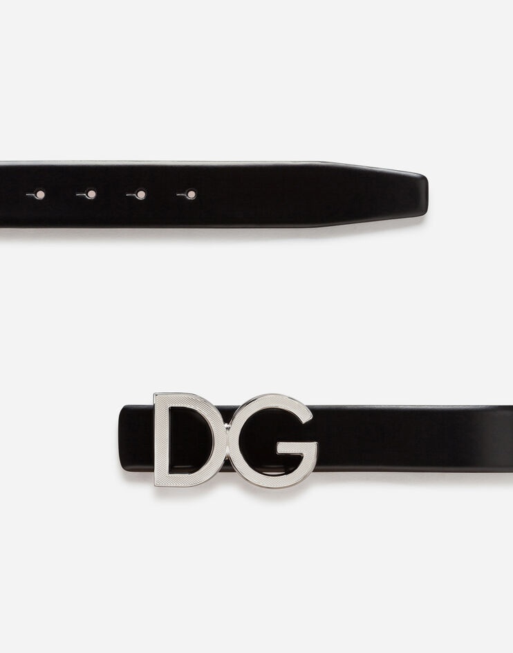 Calfskin belt with DG logo - 2