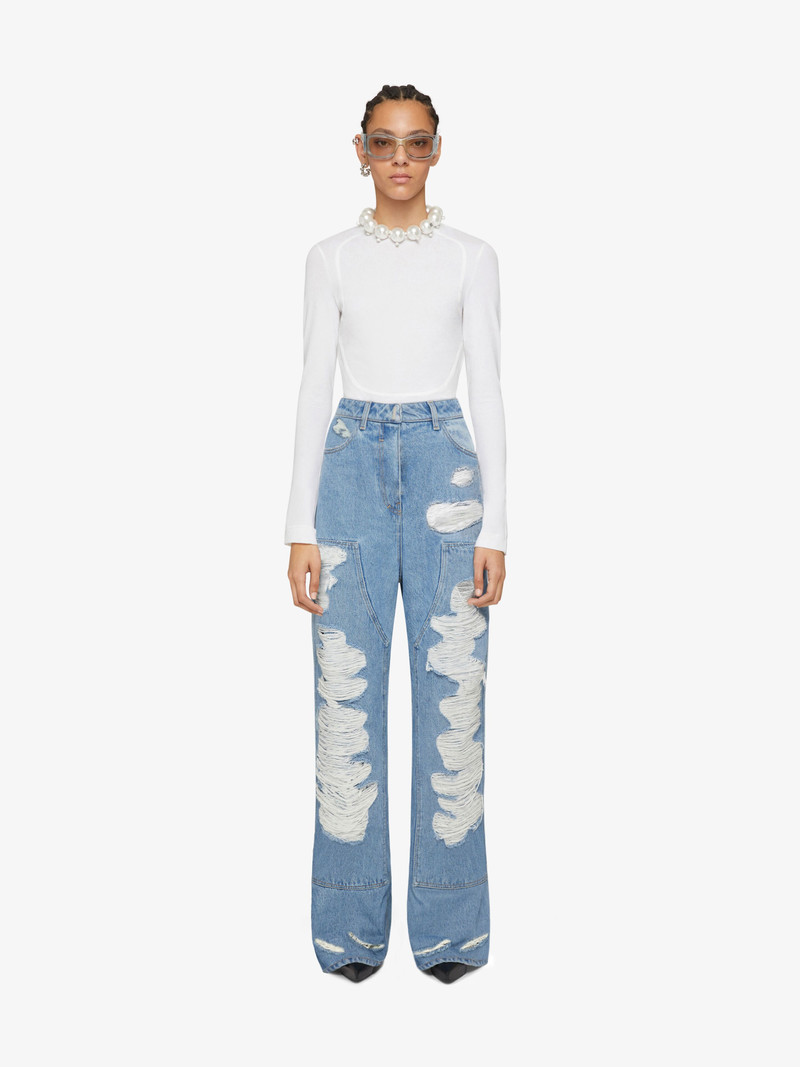 Givenchy OVERSIZED JEANS IN DESTROYED DENIM outlook