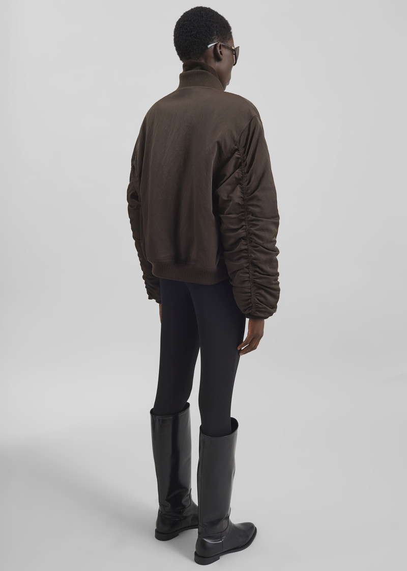 Valdres Padded Bomber Jacket - Brown 8