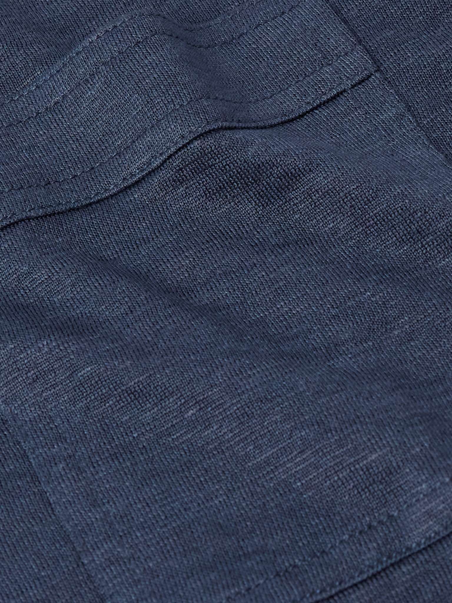 Slim-Fit Silk and Linen-Blend Polo Shirt - 5