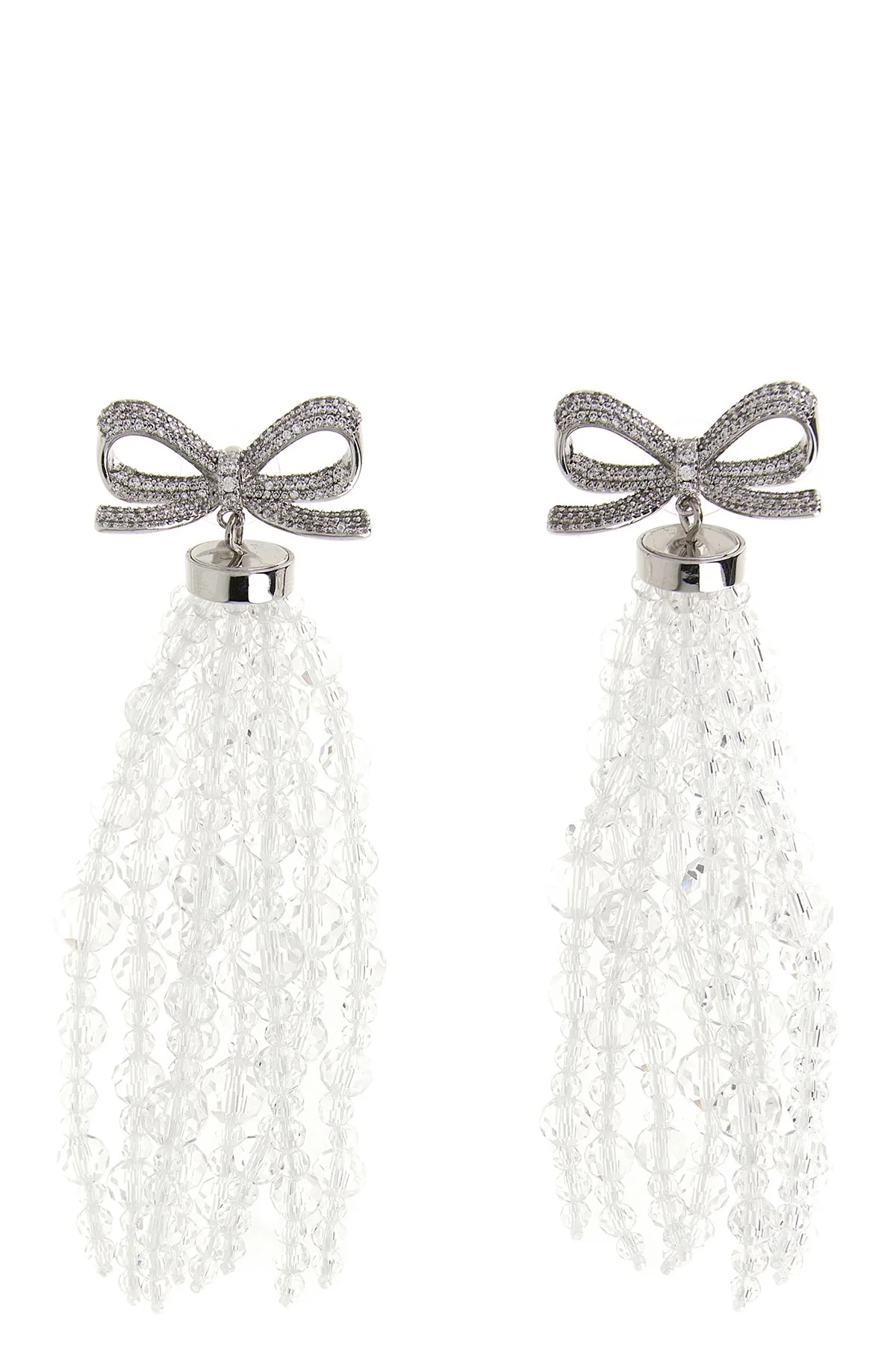 'Bow Beaded Waterfall' earrings - 1