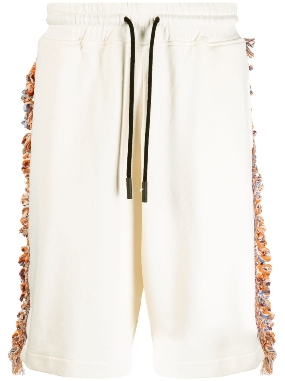 frayed-detailing cotton shorts - 1