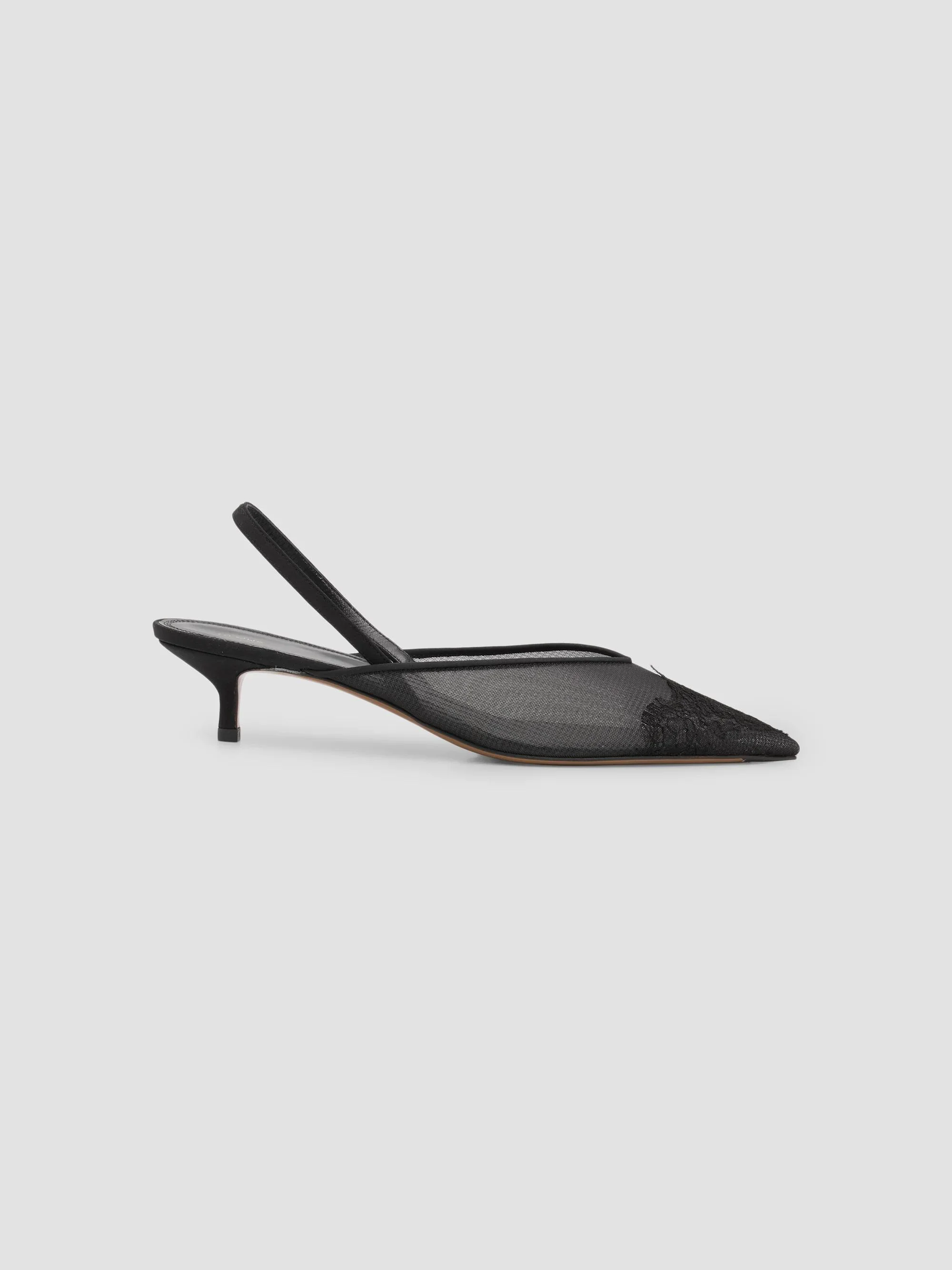 Women's Irena 40MM Lace Slingback Pumps - Black - 1