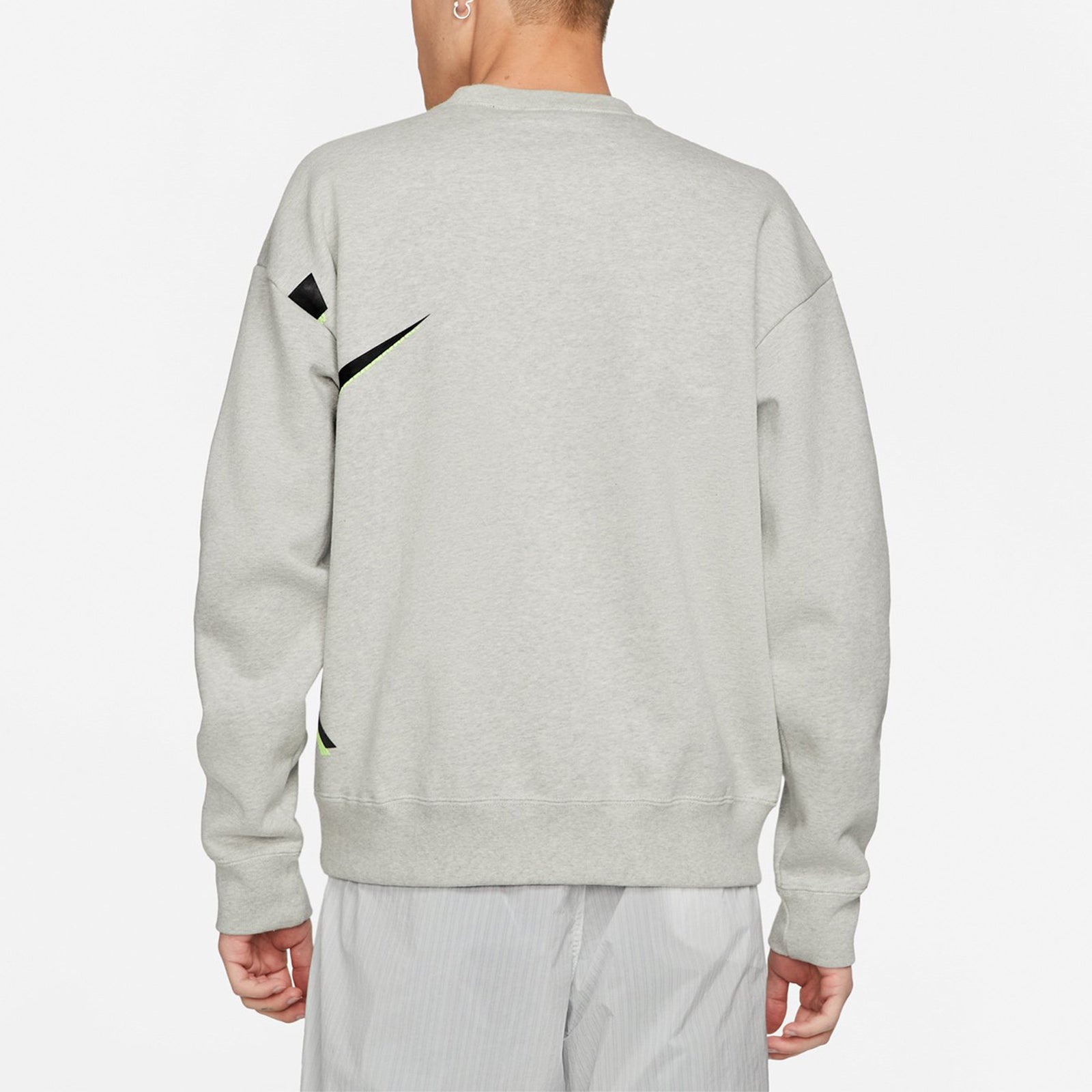 Nike Air x Kim Jones Crossover Logo Printing Fleece Round Neck US Edition Couple Style Gray DD0692-0 - 5