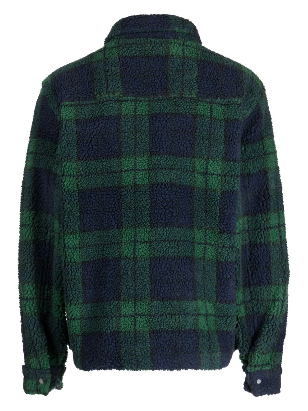 checkered recycled polyester shirt jacket - 2