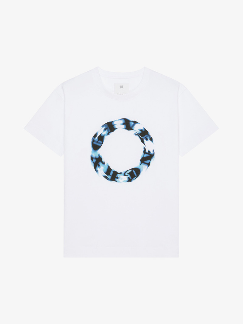 GIVENCHY CIRCLE PRINT를 가진 COTTON에 있는 증가된 T-SHIRT - 1